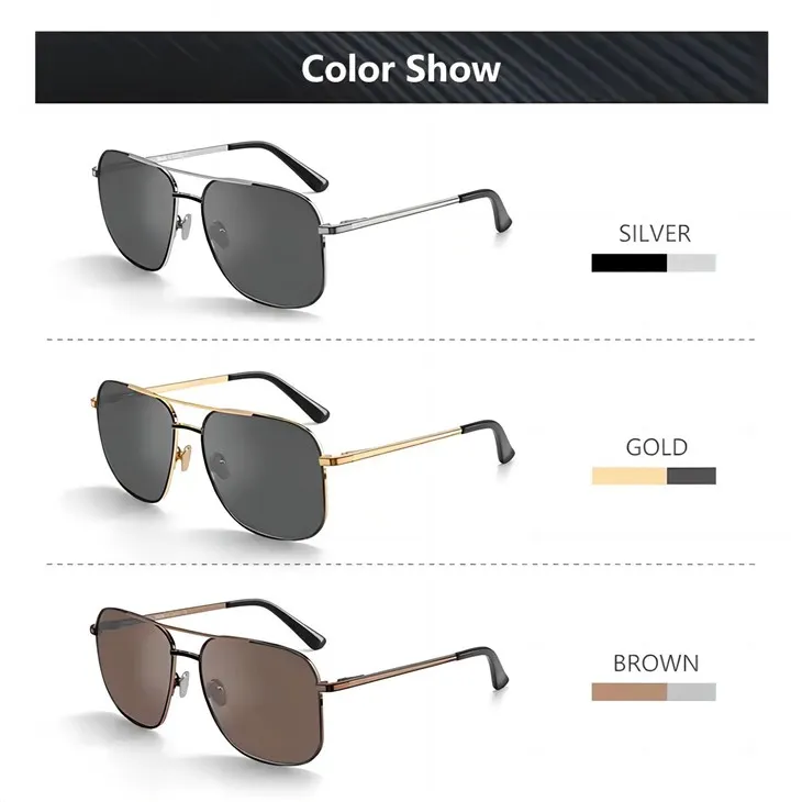 Double Bridge Metal Sunglasses Supplier